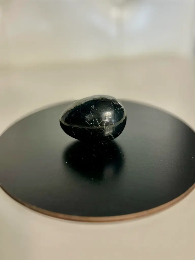 Shungite Egg natural stone crystal for grounding and protection